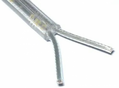 0.75MM 2 CORE CLEAR FLEX ROUND PER M